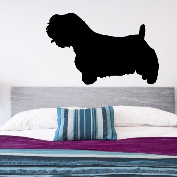 Sealyham terrier decal, black dog silhouette