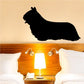 Black terrier silhouette decal with profile facing left