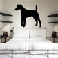 Black fox terrier decal silhouette on wall