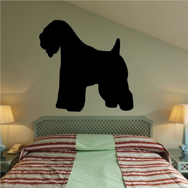 Black Wheaten Terrier dog silhouette wall decal