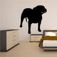 Black Staffordshire terrier silhouette wall decal with simple outline