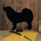 Black Tibetan Mastiff silhouette decal with standing profile