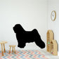 Black Tibetan terrier silhouette decal