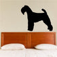 Welsh terrier decal, black dog silhouette standing