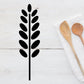Wheat stalk wall decal with black silhouette and long stem