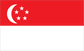 Singapore flag sticker with red field, white crescent and five stars