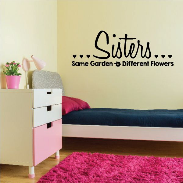 Image of Sisters Same Garden Different Flowers Wall Decal