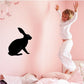 Black sitting rabbit wall decal