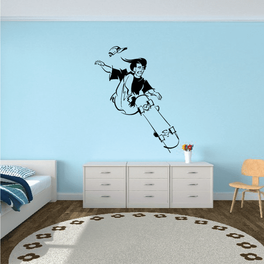 Image of Skateboarding Wall Decal - Vinyl Decal - Car Decal - Bl012