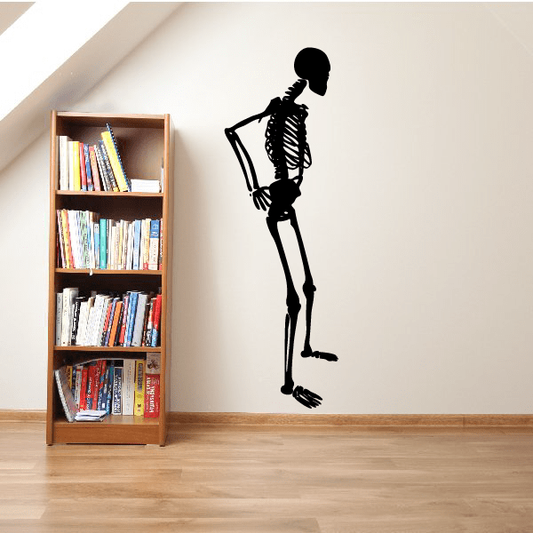 Image of Skeleton Contemplating Decal