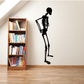 Black skeleton hand-on-chin standing wall decal