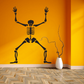 Skeleton crab walk wall decal featuring black skeleton crab arms and legs spread