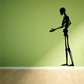 Skeleton hand handshake decal, black outline skeleton figure with one hand extended