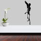 Black skeleton pointing gun wall decal silhouette