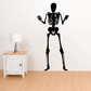 Black skeleton decal with arms out and bow at waist in pushing pose