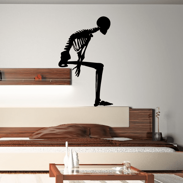 Image of Skeleton Sitting Decal