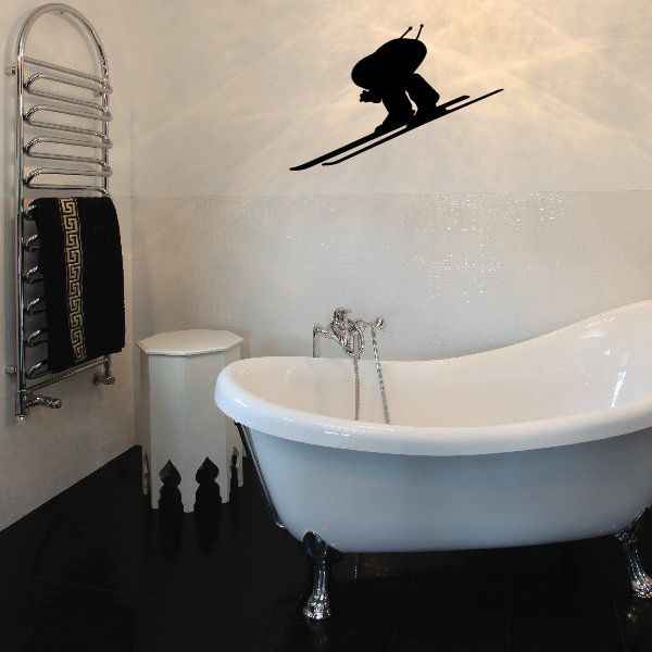 Image of Skiiing Wall Decal - Vinyl Decal - Car Decal - 005