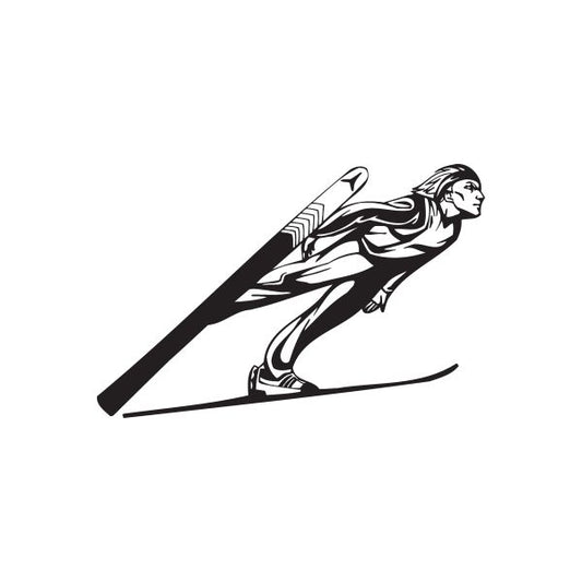 Image of Skiing Wall Decal - Vinyl Decal - Car Decal - DC 003