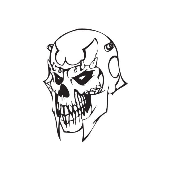 Image of Skull Wall Decal - Vinyl Decal - Car Decal - DC 8038