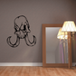 Skull wall vinyl decal with bold black outline