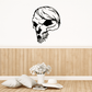 Skull wall decal vinyl with black-and-white skull face design, no text