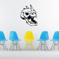 Skull wall decal vinyl sticker, black outline design