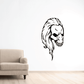 Skull wall decal vinyl with black skull and long hair, graphic design