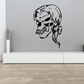 Skull wall decal, black mohawk skull vinyl sticker