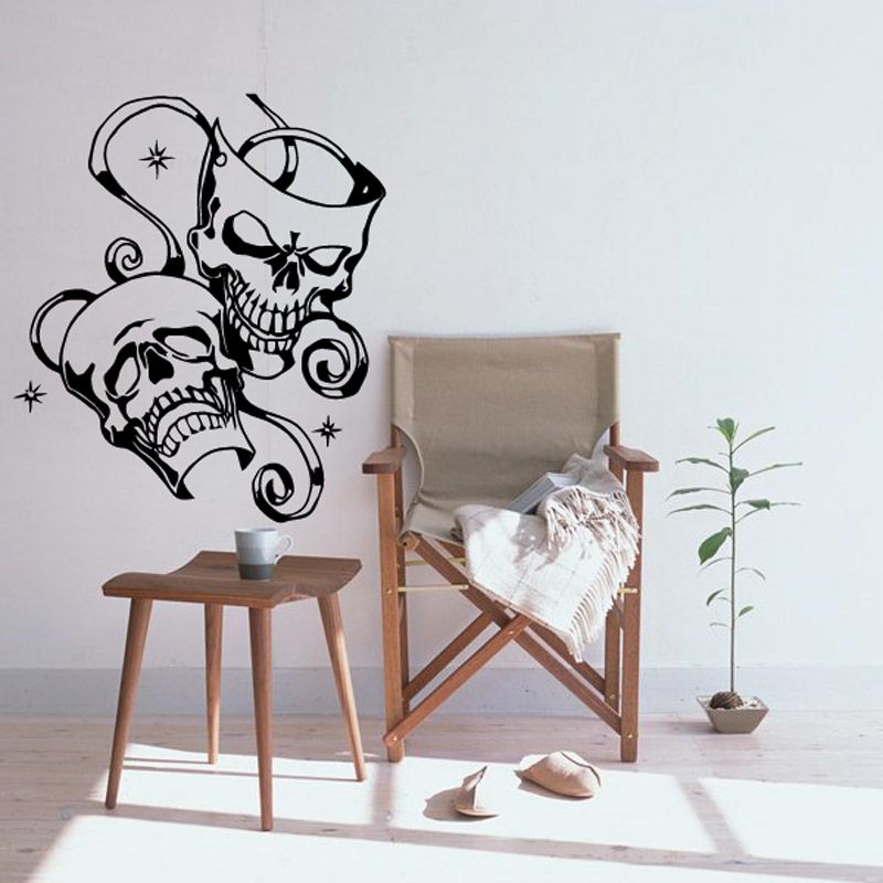 Image of Skull Wall Decal - Vinyl Decal - Car Sticker - CD12036