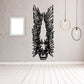 Black skull with wings vinyl wall decal sticker