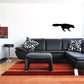 Skunk staring wall decal, black silhouette animal