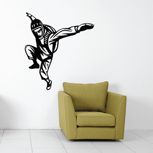 Skydiver jumping out vinyl wall decal, black silhouette