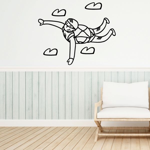 Image of Skydiving Free Falling Man Decal