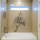 Black line-art tiger wall decal with sharp slashing claws