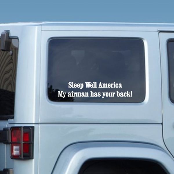 Image of Sleep Well America Airman Decal