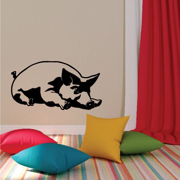 Image of Sleeping Pig Decal