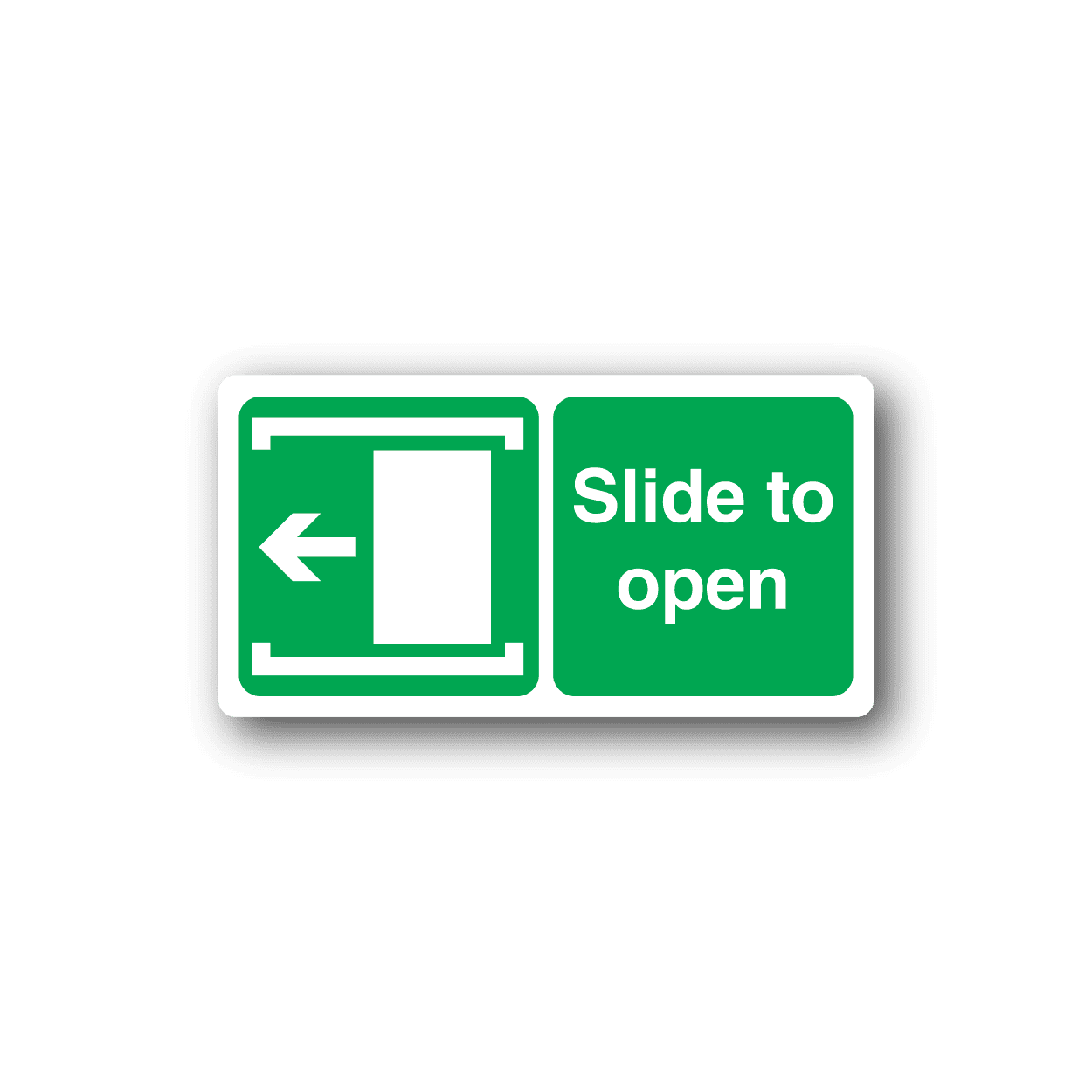 Image of Slide To Open Safety Sign Wall Decal - Vinyl Sticker - Car Sticker - Die Cut Sticker - CD170