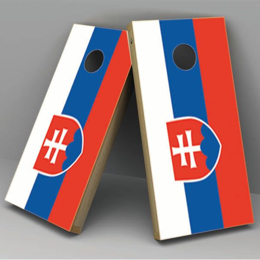 Slovakia Flag Cornhole Board Vinyl Decal Wrap