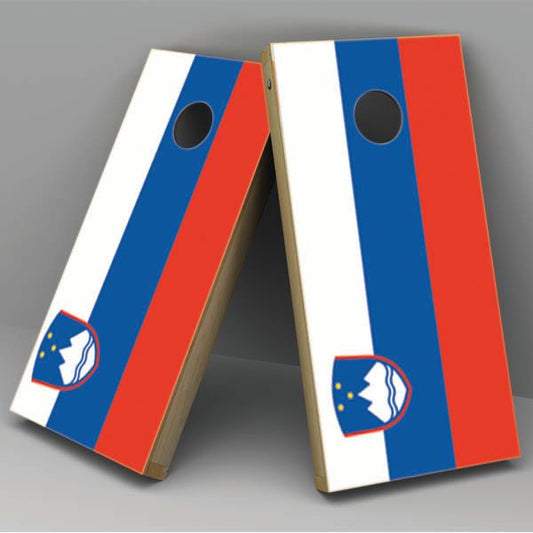 Slovenia Flag Cornhole Board Vinyl Decal Wrap