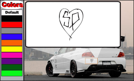 Image of Smashing Pumpkins Heart Text Decal