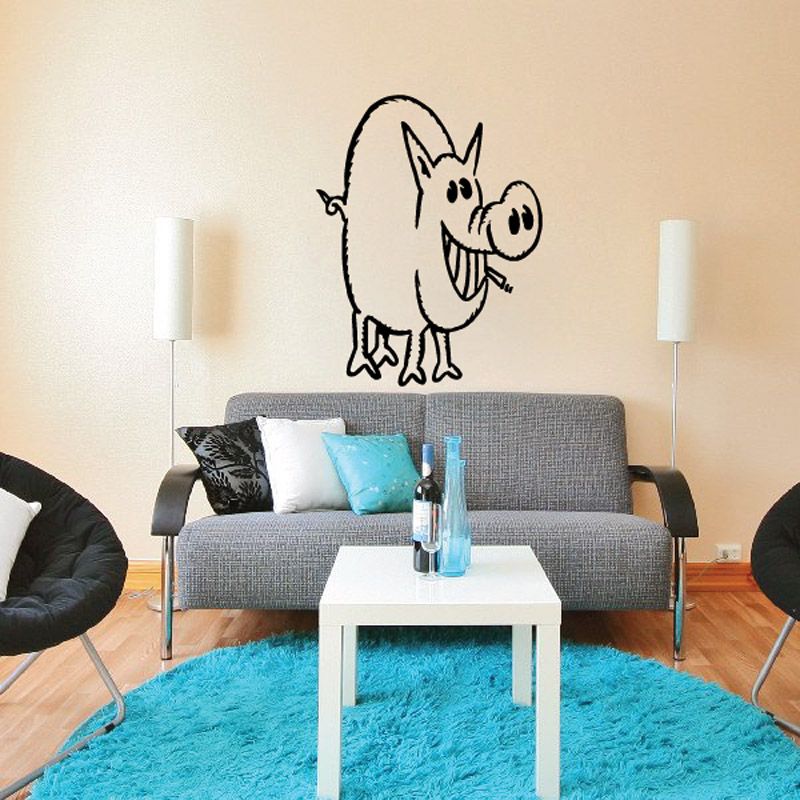 Image of Smiling Kids Pig Decal