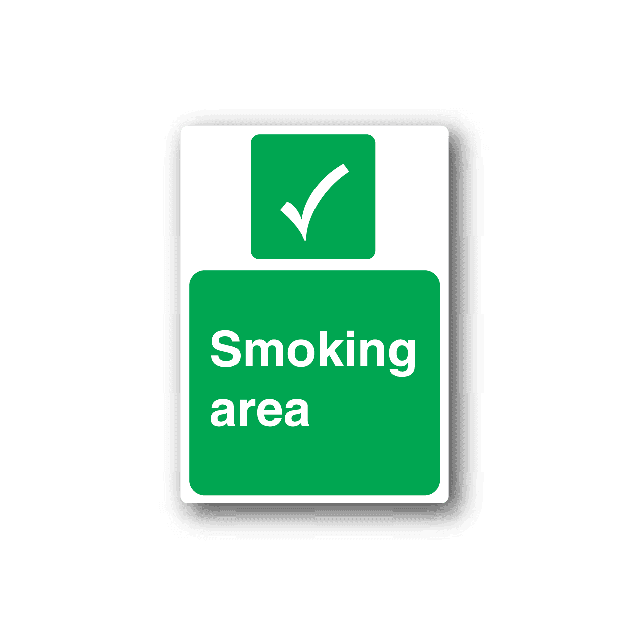 Image of Smoking Area Safety Sign Wall Decal - Vinyl Sticker - Car Sticker - Die Cut Sticker - CD148