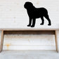 Smooth Saint Bernard dog decal, black silhouette standing