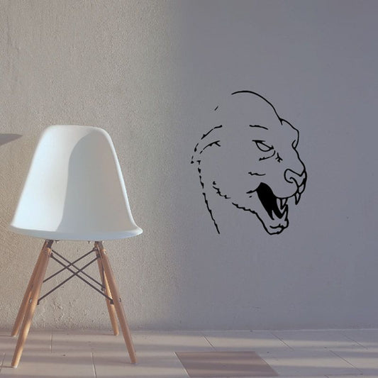 Image of Snarling Wild Cat Head Decal