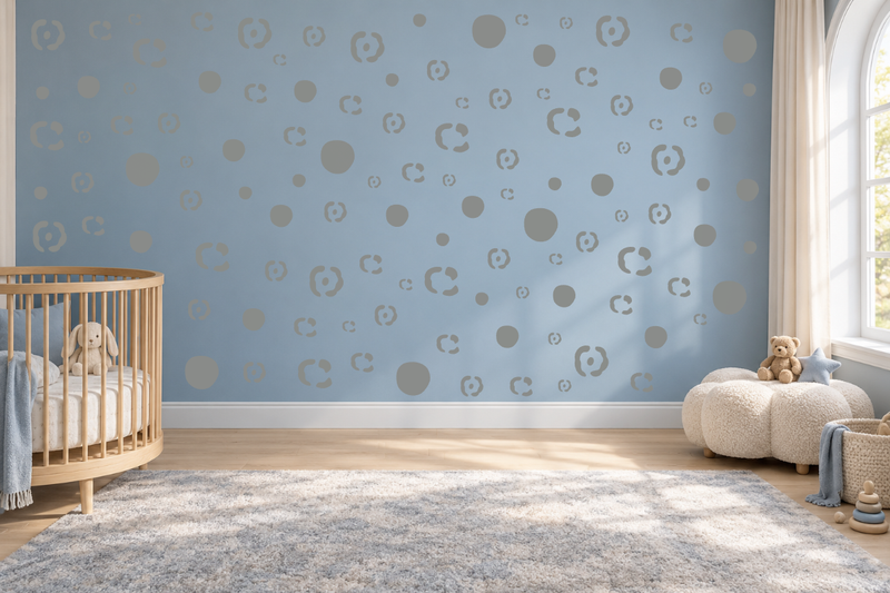 Snow Leopard Spots Wall Decal Kit