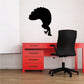 Open-wings snow owl decal, black silhouette bird