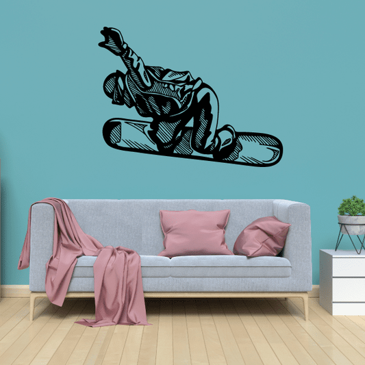 Image of Snowboarding Wall Decal - Vinyl Decal - Car Decal - CDS012