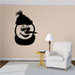 Snowman face wall decal with black beanie and curled eyelash details
