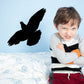 Black flying pigeon decal sticker with wings spread