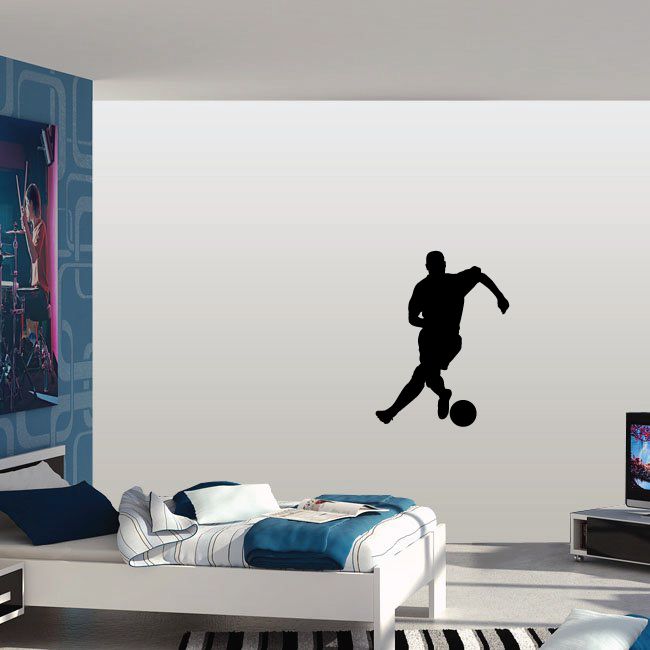 Image of Soccer Player Dribbling Decal